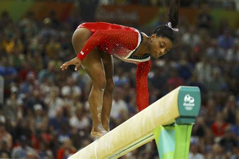 Beam Slip Crushes Five Gold Dream Of Olympic Gymnastics Star Simone