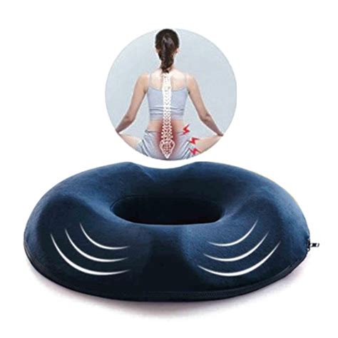 Orthopedic Memory Foam Seat Cushion Helps With Sciatica Back Pain For