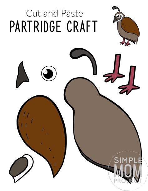Cut And Paste Partridge Craft For Kids Artofit