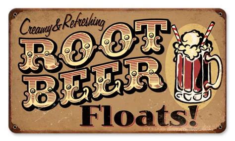Vintage Root Beer Floats Metal Sign 8 X 14 Inches