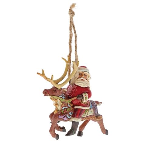 Santa Riding Reindeer Jim Shore Hanging Ornament 4058816 Künstler