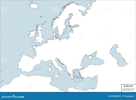 Europe Konturowa Mapa Ilustracja Wektor Ilustracja Złożonej Z