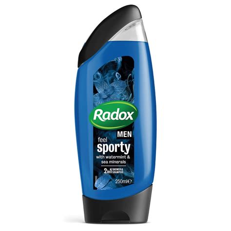 Radox Shower Gel For Men Watermint 250ml Bath Body Wash Shower