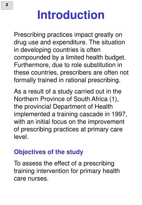 Ppt Impact Of Training In Effective Prescribing In Primary Care