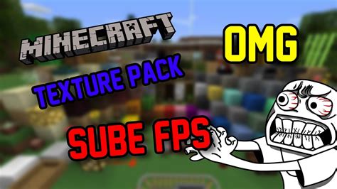 Texture Pack Sube Fps Minecraft Youtube