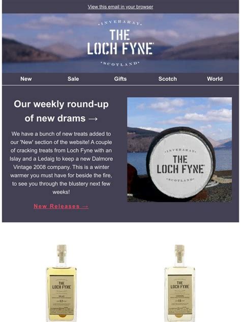 Loch Fyne Whiskies Double Delight With Two New Releases From Loch Fyne