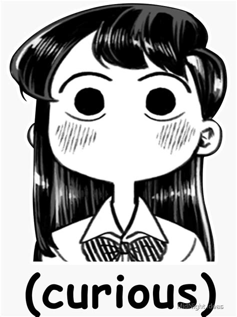 Funny Manga Curious Chibi Komi San Meme Sticker By Benjamintorres