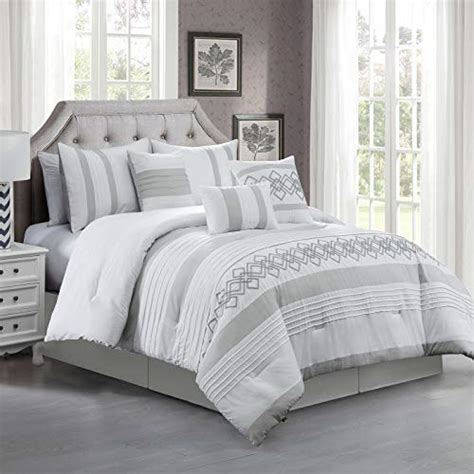 Gray And White Comforter Set