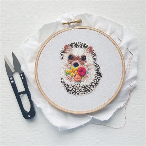Hedgehog Embroidery Pattern Pdf Jessica Long Embroidery