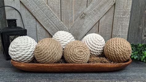 Natural Rope Dough Bowl Filler Set Rope Ball Tiered Tray Etsy