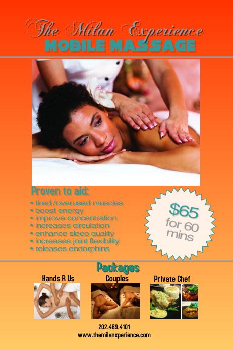 Massage Flyer Template Postermywall