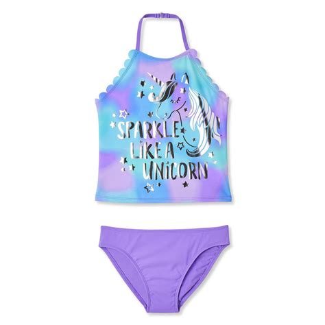 Check out fresh new styles this season. George Girls' Tankini Unicorn 2-Piece Swim Set | Walmart ...