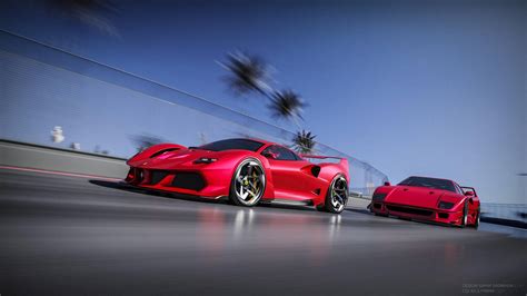 Ferrari F40 Redesigned As Stunning Modern Day Supercar Carbuzz