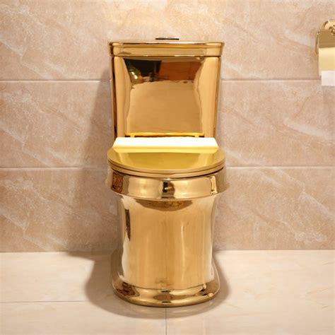 Chinese One Piece Toilet Cadia Luxury Bathroom Golden Water Close Wc