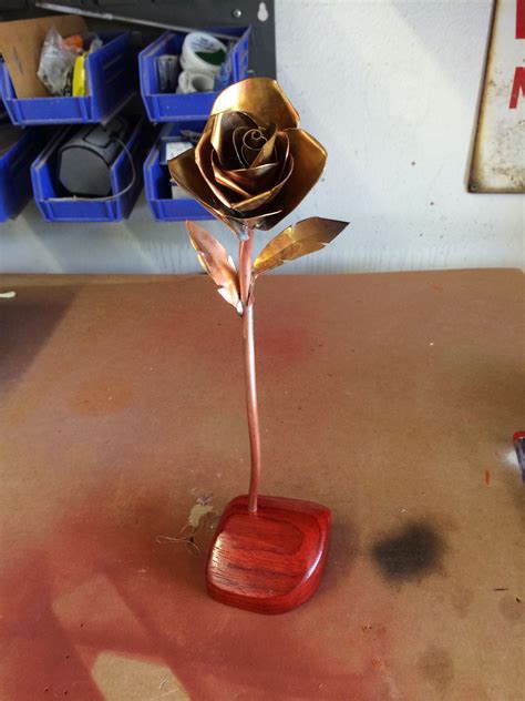 Copper Rose Copper Rose Metal Art Rose