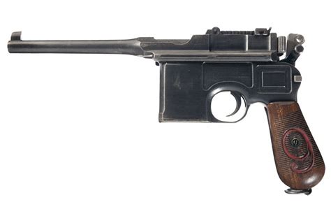 World War I Mauser Model 1896 Red Nine Broomhandle Pistol