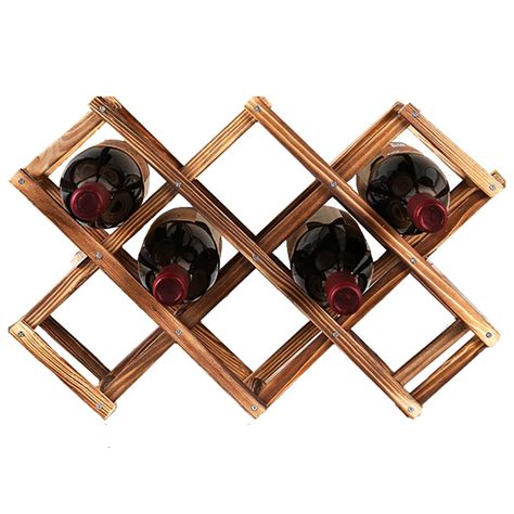 Buy Ferfil Wine Rack Wood Wine Storage Racks Countertop 10 Bottle
