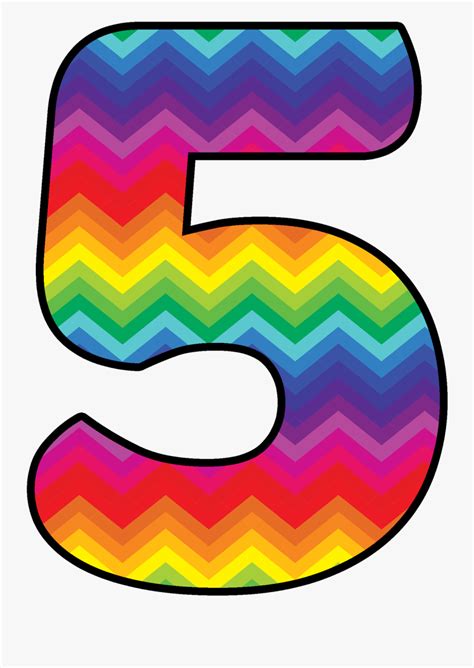 Rainbow Number 5 Clipart Free Transparent Clipart Clipartkey
