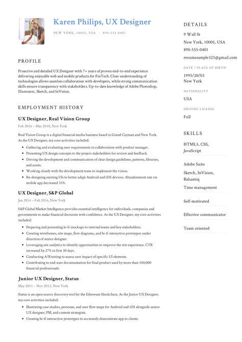 Ux Designer Resume With No Experience Xperience Users