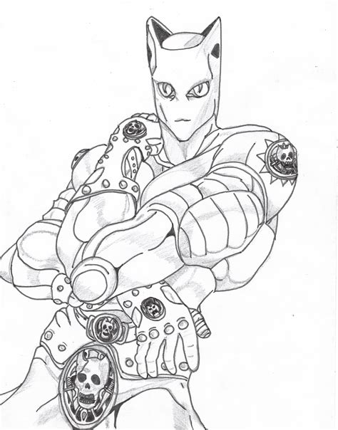 Jojo Bizarre Adventure Coloring Pages Sketch Coloring Page