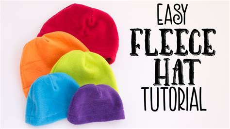 Easy Fleece Hat Tutorial Free Pattern Youtube