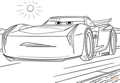 Our free coloring pages for adults and kids, range from star wars to mickey mouse. Jackson Storm from Cars 3 coloring page | Free Printable ...