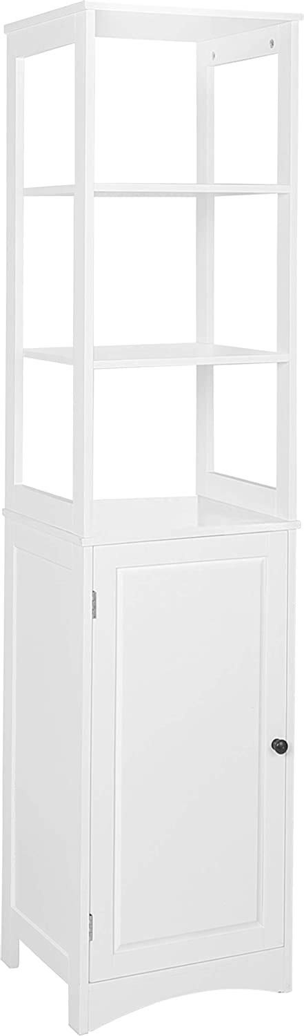 Mupater Bathroom Tall Storage Cabinet With Door And Shelves Narrow