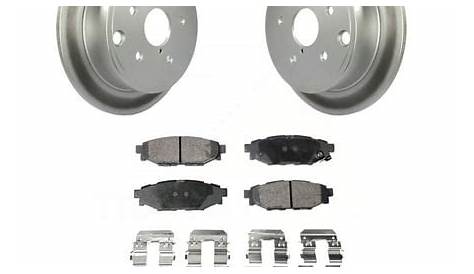 Rear Coated Disc Brake Rotors And Semi-Metallic Pads Kit For Subaru WRX