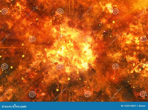 Bright Explosion Flash Backgrounds Fire Burst Stock Illustration