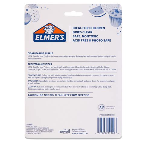 Elmers Scented Glue Sticks Variety Pack Includes Disappearing Purple