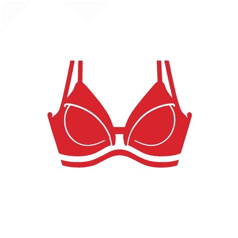 premium vector women red bra symbol isolated on white background illustration vector