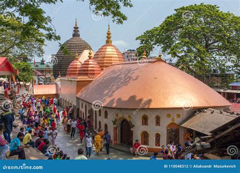 Top View Of The Kamakhya Mandir Temple In Guwahati Assam State North East India Editorial