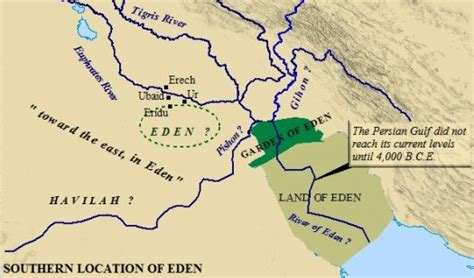 Since then, the garden of eden faded into obscurity until it became nothing more than just an allegory or an idealized place. Old Testament Map & History