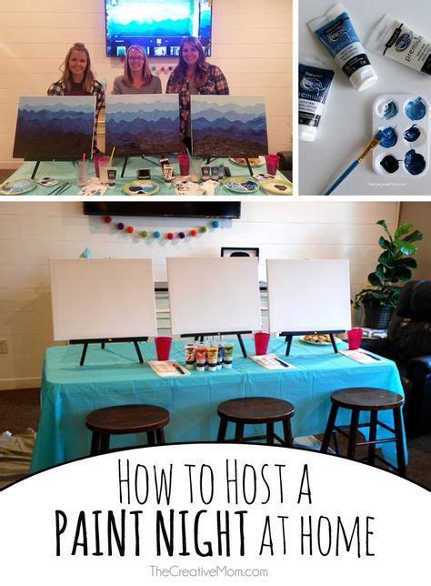 How To Host A Paint Night At Home With Images Girls Night Crafts