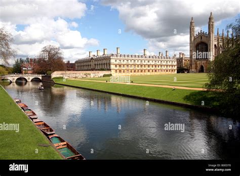 The Backs In Cambridge Showing Clare College Kings College Chapel And