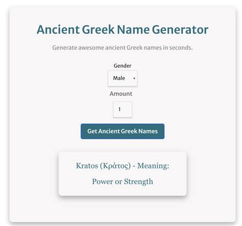 The Official Ancient Greek Name Generator Best Name Now