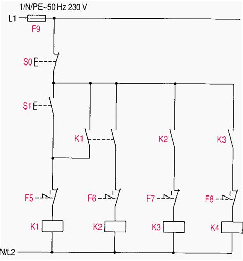 Contactor Wiring Diagram With Relay Wiring Flow Schema