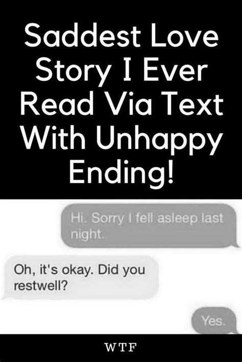 Saddest Love Story I Ever Read Via Text With Unhappy Ending