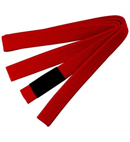 Macs Brazilian Jiu Jitsu Red Belt With Black Patch Size A2