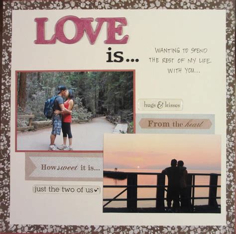 Scrapbook Layouts For Couples