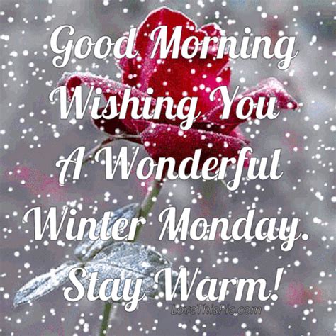 Good Morning Winter Monday Quote Pictures Photos And Images For