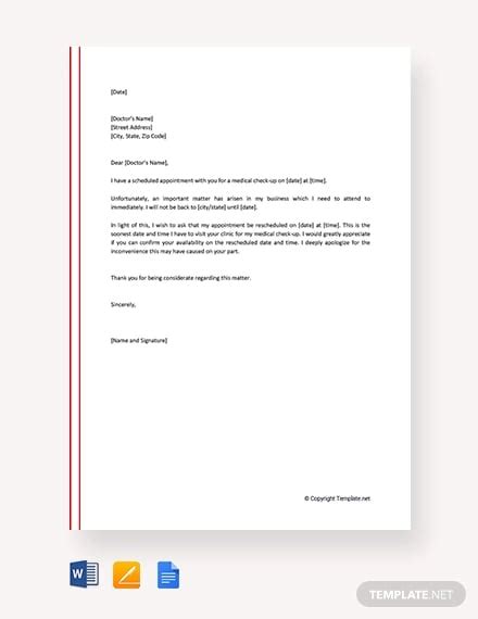 10 Reschedule Appointment Letter Templates Free Samples Examples