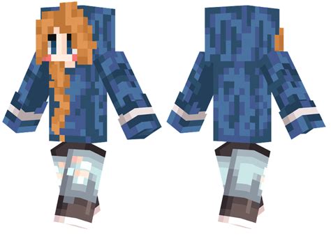 Blue Hoodie Girl Minecraft Skins Minecraft Skins Girl Hoodie