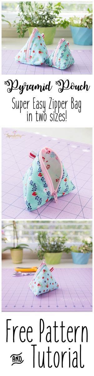 How To Sew A Triangle Zipper Bag Pyramid Pouch Sewing Tutorial With