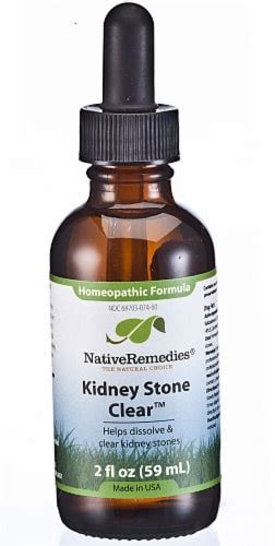 Native Remedies Kidney Stone Clear Homeopathic Formula 2 Fl Oz