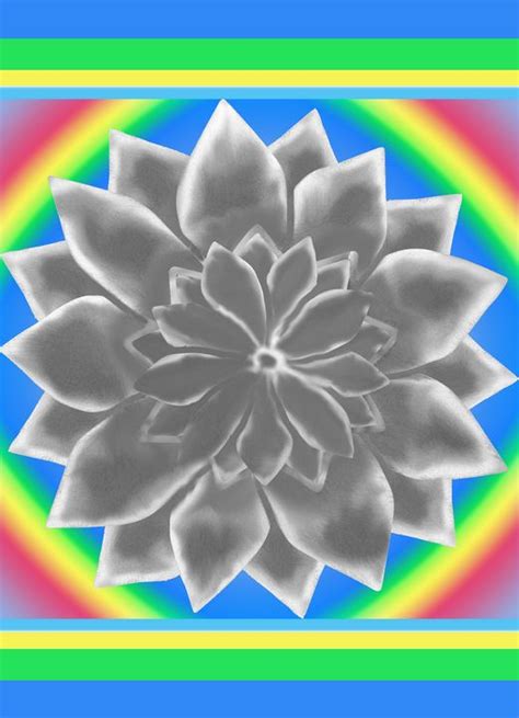 Silver Flower Rainbow Plus Laura B Haw Art Celebrativity Digital