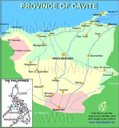 Map Of Cavite Province Philippines North America Map