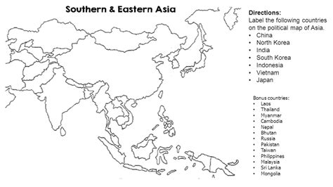 Blank Outline Map Of Asia Printable Printable Maps