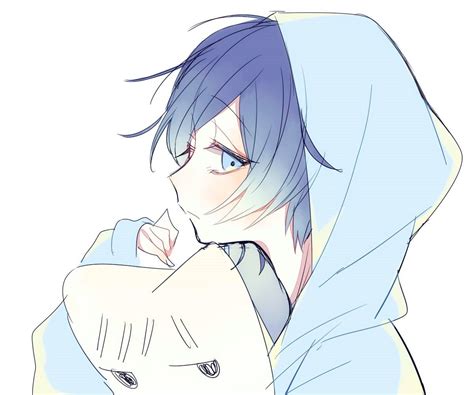 Blue Haired Uke Adorable Baby Boy X3 Cabelo Masculino Anime Anime