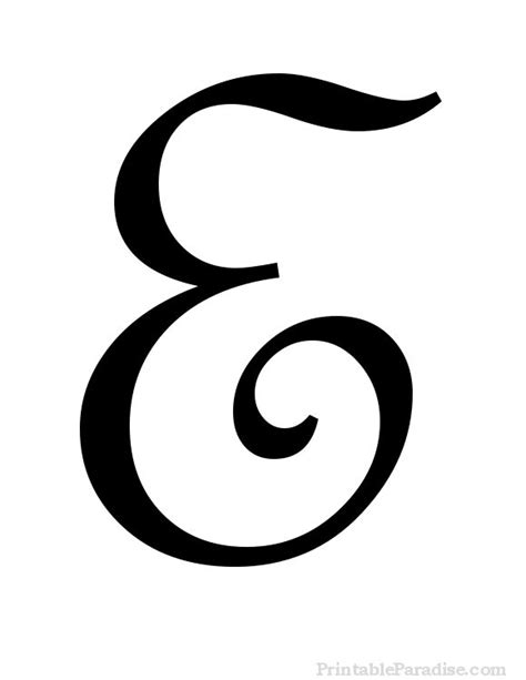 Printable Letter E In Cursive Writing Lettering Alphabet Letter E